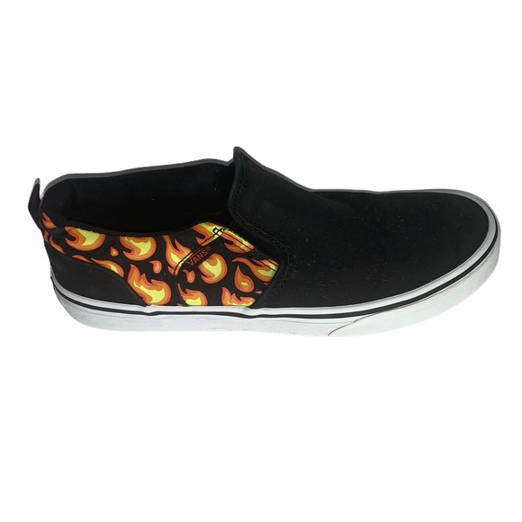 Vans Shoes - Vans Black with Flames